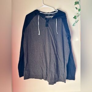 Casual Black and Gray Men's Hoodie